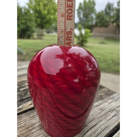 Murano Style Red Swirl Hand‎ Blown Glass Pendant Lamp Shade Replacement - Picture 7 of 9